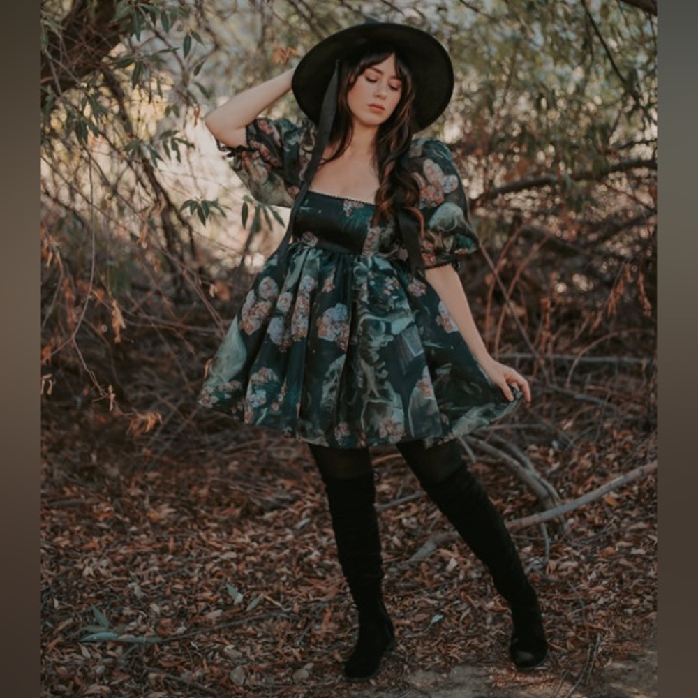Selkie Puff Dress in The Skull of the Skeleton Size L